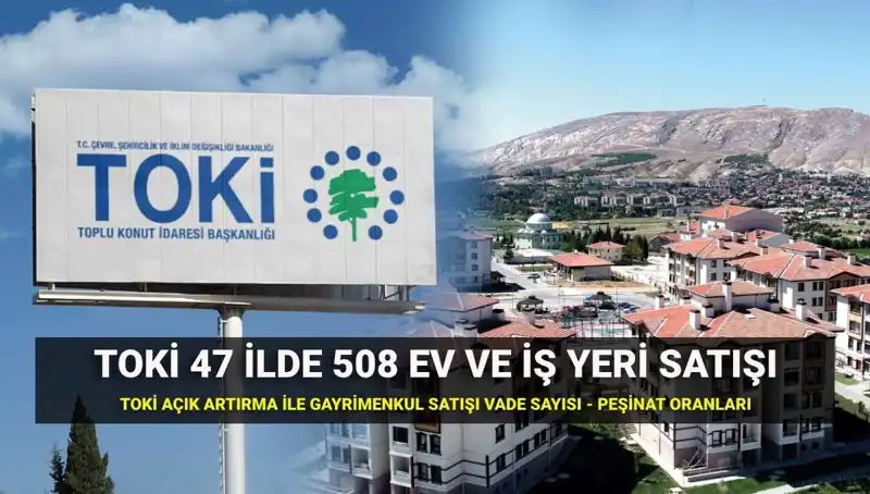 TOKİ 508 Konut ve İş Yerinin Satışında Tüm Detaylar Açıklanıyor