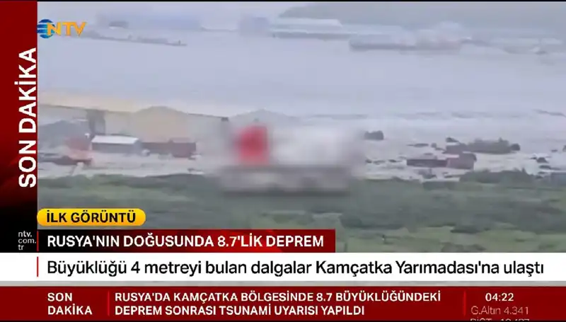 Kamçatka Kıyılarında Tsunami Dalga Alarmı: İlk Dalgalar Geliyor