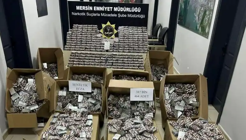 Mersin'de Uyuşturucu İle Mücadelede Tarihi Operasyon: 387 Bin Hap Ele Geçirildi